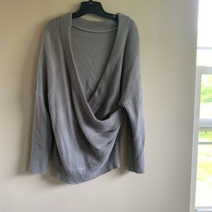 Wrap around oversized sweater (grey)